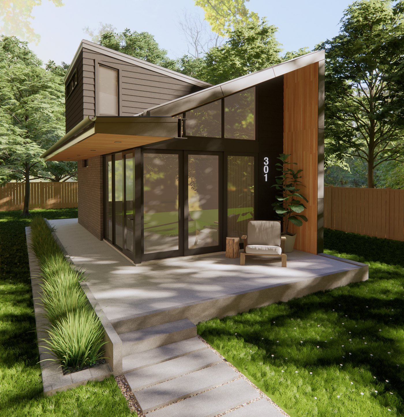 42 Micro Homes — Model 2 rendering